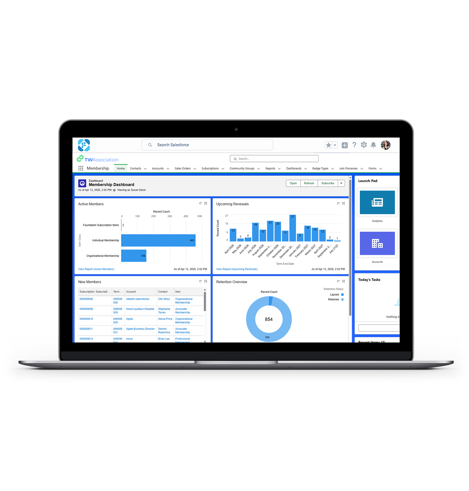 Laptop screenshot with 3 different bar graphs
