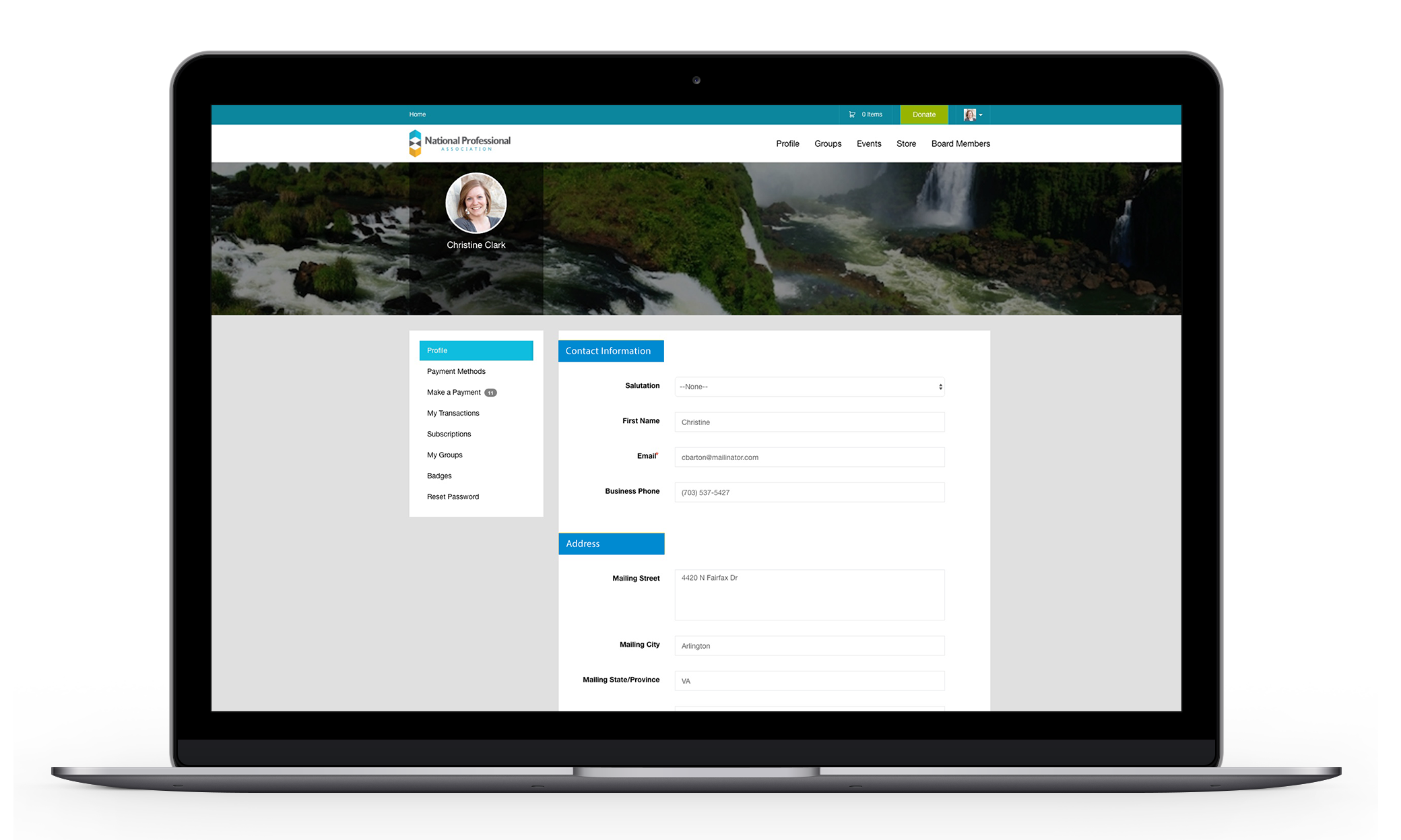 Screenshot of collecting valuable customer information