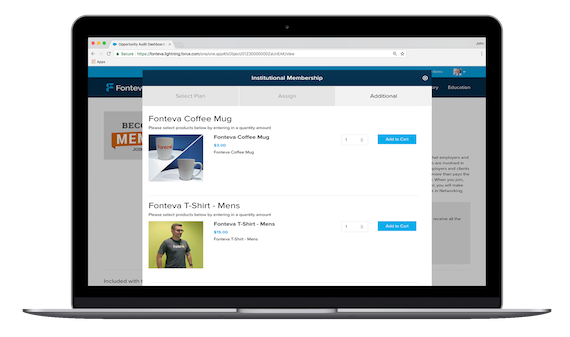 Fonteva eCommerce is 100% native to Salesforce